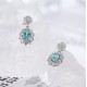 Ruif Jewelry Classic Design S925 Silver 2.658ct Lab Grown Paraiba Sapphire Earrings Gemstone Jewelry