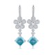 Ruif Jewelry Classic Design S925 Silver 11.48ct Lab Grown Paraiba Sapphire Earrings Gemstone Jewelry