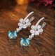 Ruif Jewelry Classic Design S925 Silver 11.48ct Lab Grown Paraiba Sapphire Earrings Gemstone Jewelry