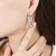 Ruif Jewelry Classic Design S925 Silver 11.48ct Lab Grown Paraiba Sapphire Earrings Gemstone Jewelry