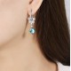 Ruif Jewelry Classic Design S925 Silver 11.48ct Lab Grown Paraiba Sapphire Earrings Gemstone Jewelry