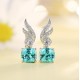 Ruif Jewelry Classic Design S925 Silver 9.13ct Lab Grown Paraiba Sapphire Earrings Gemstone Jewelry