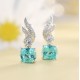 Ruif Jewelry Classic Design S925 Silver 9.13ct Lab Grown Paraiba Sapphire Earrings Gemstone Jewelry