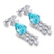 Ruif Jewelry Classic Design S925 Silver 15.16ct Lab Grown Paraiba Sapphire Earrings Gemstone Jewelry