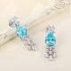 Ruif Jewelry Classic Design S925 Silver 15.16ct Lab Grown Paraiba Sapphire Earrings Gemstone Jewelry