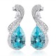 Ruif Jewelry Classic Design S925 Silver 10.6ct Lab Grown Paraiba Sapphire Earrings Gemstone Jewelry