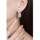 Ruif Jewelry Classic Design S925 Silver 10.6ct Lab Grown Paraiba Sapphire Earrings Gemstone Jewelry