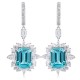 Ruif Jewelry Classic Design S925 Silver 18.27ct Lab Grown Paraiba Sapphire Earrings Gemstone Jewelry