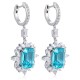 Ruif Jewelry Classic Design S925 Silver 18.27ct Lab Grown Paraiba Sapphire Earrings Gemstone Jewelry