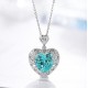 Ruif Jewelry Classic Design S925 Silver 8.488ct Lab Grown Paraiba Sapphire Pendant Necklace Gemstone Jewelry