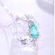 Ruif Jewelry Classic Design S925 Silver 5.03ct Lab Grown Paraiba Sapphire Pendant Necklace Gemstone Jewelry