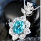 Ruif Jewelry Classic Design S925 Silver 4.64ct Lab Grown Paraiba Sapphire Pendant Necklace Gemstone Jewelry