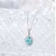 Ruif Jewelry Classic Design S925 Silver 2.542ct Lab Grown Paraiba Sapphire Pendant Necklace Gemstone Jewelry