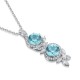 Ruif Jewelry Classic Design S925 Silver 7.03ct Lab Grown Paraiba Sapphire Pendant Necklace Gemstone Jewelry