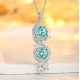 Ruif Jewelry Classic Design S925 Silver 7.03ct Lab Grown Paraiba Sapphire Pendant Necklace Gemstone Jewelry