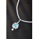 Ruif Jewelry Classic Design S925 Silver  8.1ct Lab Grown Paraiba Sapphire Pendant Necklace Gemstone Jewelry