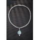 Ruif Jewelry Classic Design S925 Silver  8.1ct Lab Grown Paraiba Sapphire Pendant Necklace Gemstone Jewelry