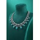 Ruif Jewelry Classic Design S925 Silver  42.96ct Lab Grown Paraiba Sapphire Pendant Necklace Gemstone Jewelry