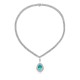 Ruif Jewelry Classic Design S925 Silver  6.53ct Lab Grown Paraiba Sapphire Pendant Necklace Gemstone Jewelry