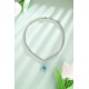 Ruif Jewelry Classic Design S925 Silver  6.53ct Lab Grown Paraiba Sapphire Pendant Necklace Gemstone Jewelry