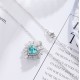 Ruif Jewelry Classic Design Big Stone S925 Silver 2.252ctct Lab Grown Paraiba Sapphire Pendant Necklace Gemstone Jewelry