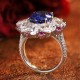 Ruif Jewelry Classic Design S925 Silver 5.2ct Lab Grown Sapphire/Ruby Ring Wedding Bands ring