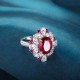 Ruif Jewelry Classic Design S925 Silver 5.2ct Lab Grown Sapphire/Ruby Ring Wedding Bands ring