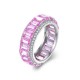 Ruif Jewelry Classic Design S925 Silver 5.51ct Lab Grown Sapphire Ring Pink Color Wedding Bands ring