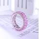 Ruif Jewelry Classic Design S925 Silver 5.51ct Lab Grown Sapphire Ring Pink Color Wedding Bands ring