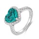 Ruif Jewelry Classic Design S925 Silver 2.89ct Lab Grown Emerald Ring Wedding Bands