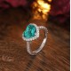 Ruif Jewelry Classic Design S925 Silver 2.89ct Lab Grown Emerald Ring Wedding Bands