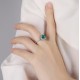 Ruif Jewelry Classic Design S925 Silver 2.89ct Lab Grown Emerald Ring Wedding Bands