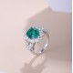 Ruif Jewelry Classic Design S925 Silver 3.66ct Lab Grown Emerald Ring Wedding Bands