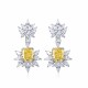 Ruif Jewelry Classic Design 9K White Gold 10ct  Yellow Simulated Diamond Earrings Gemstone Jewelry