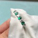 Ruif Jewelry Classic Design 9K White Gold 0.58ct Lab Grown Emerald Ring Gemstone Jewelry