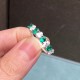 Ruif Jewelry Classic Design 9K White Gold 0.58ct Lab Grown Emerald Ring Gemstone Jewelry