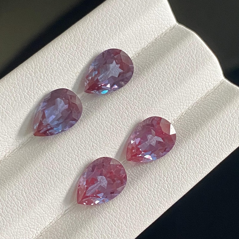  Ruif Jewelry Pear Shape Color-changing Lab Grown Alexandrite Gemstone For Diy Jewelry Making