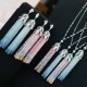 Ruif Jewelry  S925 Silver Aquamarine Morgan Red Corundum Earrings Tassels Earrings  Gemstone Fashion Jewelry