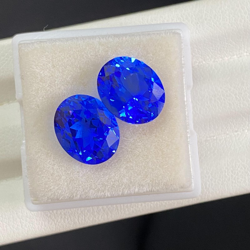 Ruif Jewelry New Brilliant Oval Cut Cornflower Blue Color Lab Grown Cobalt Spinel Gemstone For Jewelry