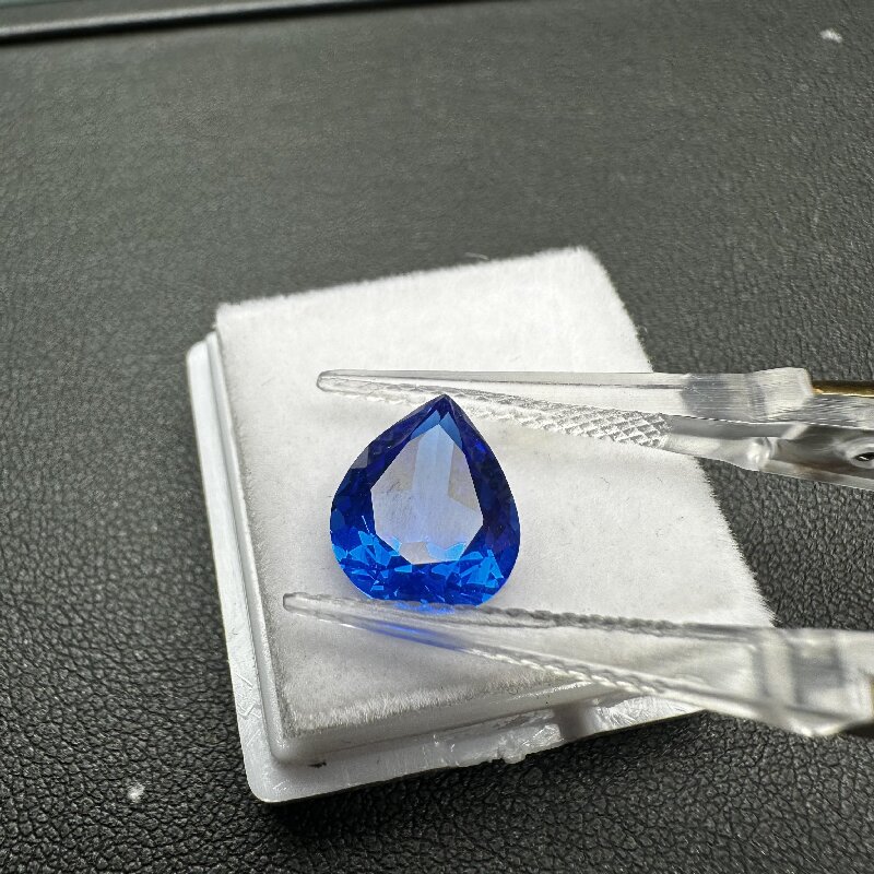 Ruif Jewelry New Brilliant Pear Shape Cornflower Blue Color Lab Grown Cobalt Spinel Gemstone For Jewelry