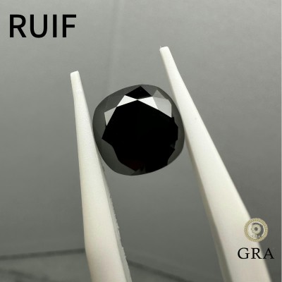 Ruif Jewelry Black Moissanite Stone Square Cushion Cut Loose Gemstone For Jewelry Rings Making