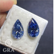 Ruif Jewelry Sapphire Blue Moissanite Loose Stones Pear Cut GRA Certified Moissanita Lab Diamonds Pass Tester for Moissanite Jewelry Making