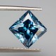 Ruif Jewelry Sapphire Blue Moissanite Lab Diamonds Princess Cut 1.0-5.0ct Certified Moissanite Stones Positive Pass Tester , GRA Certificate