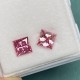 Ruif Jewelry Pink Color Moissanite Lab Diamonds Princess Cut 1.0-5.0ct Certified Moissanite Stones Positive Pass Tester , GRA Certificate