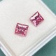 Ruif Jewelry Pink Color Moissanite Lab Diamonds Princess Cut 1.0-5.0ct Certified Moissanite Stones Positive Pass Tester , GRA Certificate