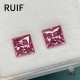 Ruif Jewelry Pink Color Moissanite Lab Diamonds Princess Cut 1.0-5.0ct Certified Moissanite Stones Positive Pass Tester , GRA Certificate