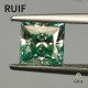 Ruif Jewelry Blue Color Princess Cut Moissanite Stones VVS1 Passed Diamond Tester with GRA Report