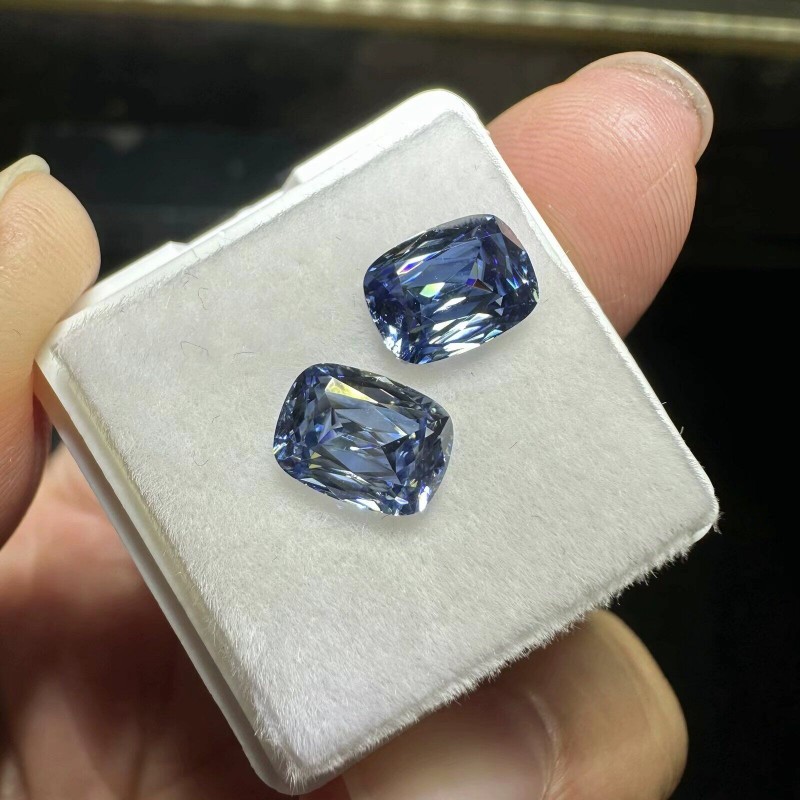 Ruif Jewelry Special Cut Moissanite Stone Sapphire Blue Color VVS1 Loose Gemstone For Jewelry Rings Earrings Making