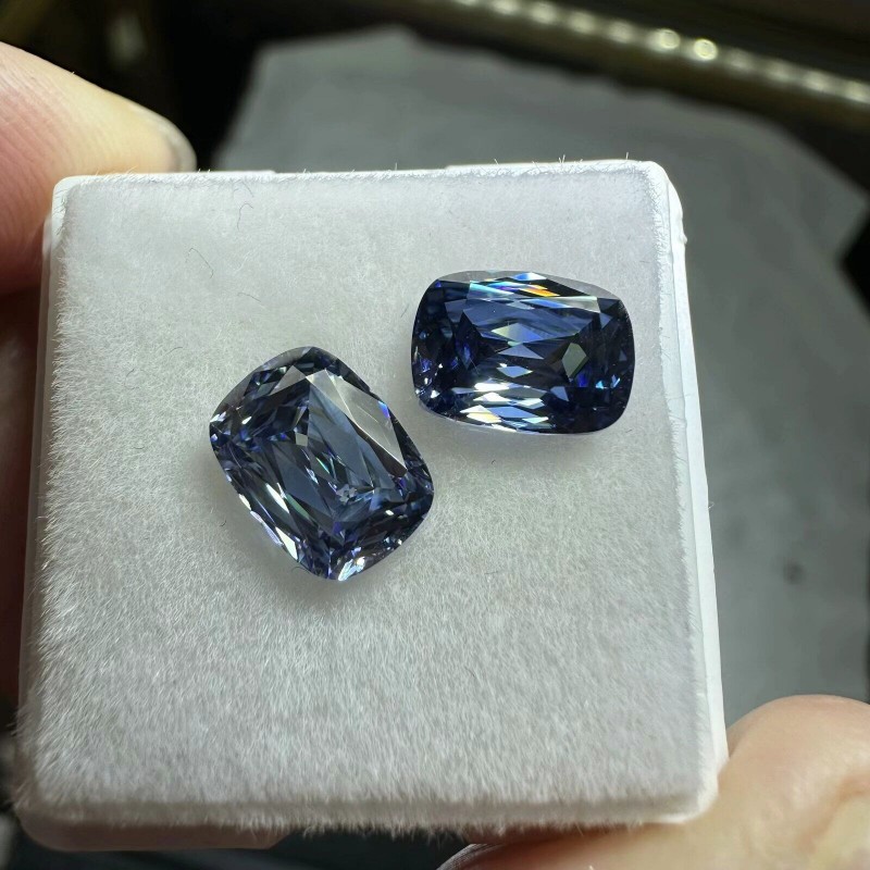 Ruif Jewelry Special Cut Moissanite Stone Sapphire Blue Color VVS1 Loose Gemstone For Jewelry Rings Earrings Making