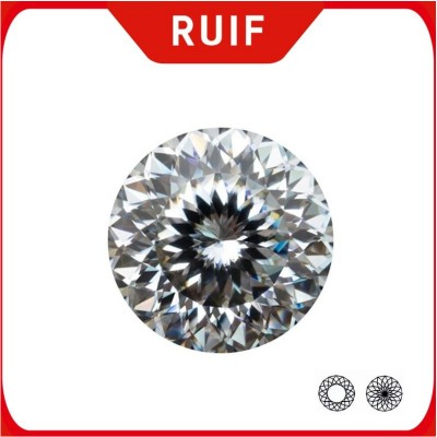 Ruif Jewelry White D Color Russian Cut Moissanite Stone with Certificate 100 Faces Cuts Moissanita Loose Diamonds Pass Tester with GRA Report